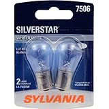 SYLVANIA - 7506 SilverStar Mini Bulb - Brighter and Whiter Light, Ideal for Daytime Running Lights (DRL) and Back-Up/Reverse Lights (Contains 2 Bulbs)