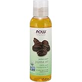 NOW Foods Solutions Certified Organic Jojoba Oil, 4 oz Liquid