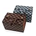 4 Slots Foldable Checkered Sunglasses Travel Organizer Case Multiple PU Vegan Leather Eyeglass Display Storage Box for Men Women