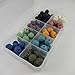 JulieWang 1 Box Mixed Natural Lava Stone Beads 8mm approx 120pcs Energy Stone Healing Power for Jewelry Making