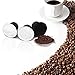 IreVoor Espresso Lids and Refillable Pods Coffee Capsules Set 100 pcs Foil Seal and 100 pcs Empty Capsule 1 pcs Spoon