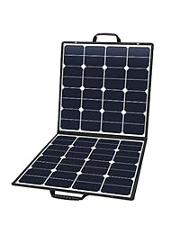 SUAOKI 100W 18V 12V Cargador Solar Panel Cargador SunPower Celda Portátil Plegable con Doble Salida (5V 2A USB + 18V 5A DC), 10 Conectores Portátil para Smartphones, Portátiles, Baterías de Coche, Generador, Fuente de Energía