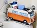 VW Volkswagen T1 Camper Van Toiletry Wash Bag - Orange - Multiple Color Options Available
