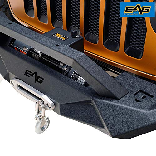 EAG Steel Front Bumper with Winch Plate Fit for 1821 JL Wrangler