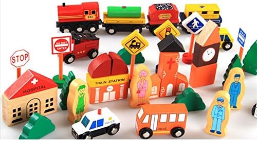 City Traffic Building Blocks Wooden Toys Montessori Toys for Children Education