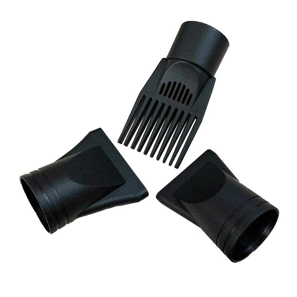 3 PCS/Set Non-Universal Professional Plastic Hair Dryer Diffuser Attachment Hair Dryer Nozzle Comb Concentrator Replacement Hairdressing Tool Fit for Outer Dia 4.5~4.6cm