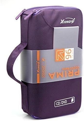 96 Disc CD VCD DVD Blu-Ray Storage Bag Wallet Holder Case Box (purple)