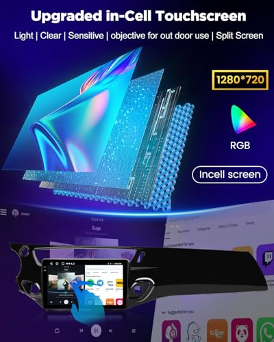 NHOPEEW 4+64G Android Car Radio for Citroën C3 2009-2016 with Wireless Carplay and Android Car – 9 Inch incell Screen Support WiFi GPS Steering Wheel Controls + Reversing Camera, Canbus