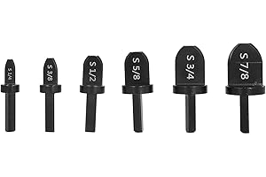 6 Pcs Swagging Tool Drill Bit Set, Steel Air Conditioner Tube Flaring Pipe Expander Kit for HVAC, Refrigeration Copper Pipe E