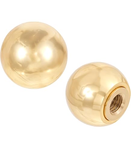 B&P Lamp 1" Brass Ball Finial - Tapped 1/8F For 1/8 IPS Thread, Unfinished Hardware For DIY Lighting & Lampshade Projects - View #9