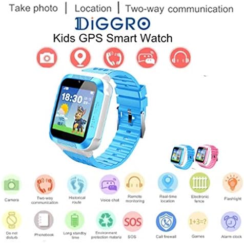 Loveje Kids Smart Watch Phone GPS Tracker Watch, IP67 Water-Resistant Smartwatches Phone Girls Boys Children Pedometer Smart Wrist Watch Great Gift for iOS Android