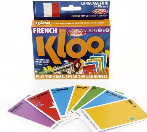 KLOO's Learn to Speak French Language Card Games Pack 2 (Decks 3 & 4)