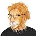 CreepyParty Novelty Halloween Costume Party Animal Head Mask King Lion (Lion new)