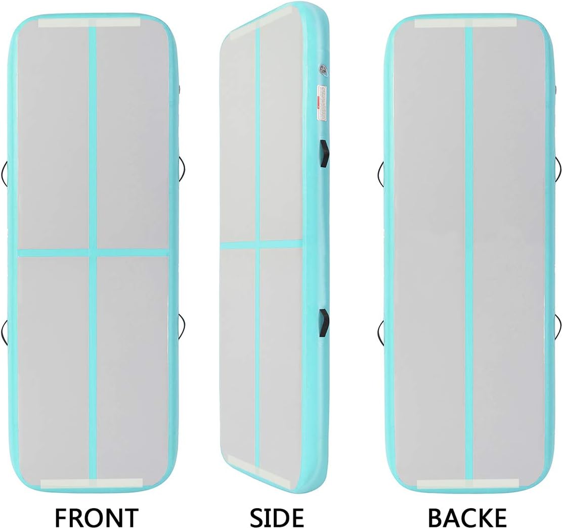 KIKILIVE Inflatable Gymnastics Mat, 4 /8inches Thickness Length Between 10ft to 39ft Air Gymnastics Track Mat, Gym Mats with Electric Air Pump for Training/Cheerleading/Training : Sports & Outdoors