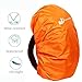 Jepeak Waterproof Backpack Rain Cover, 35L-45L Daypack Rainproof Dustproof Protector Raincover (Elastic Adjustable) for Hiking Camping Traveling, Orange