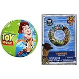 Toy Story Swim Float Ring & Beach Ball - Woody & Buzz Lightyear 4 Swim Set