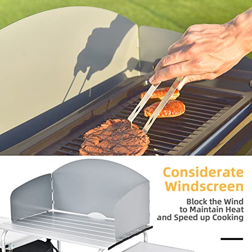 Giantex Camping Kitchen Station, Folding Grill Table with 26'' Tabletop