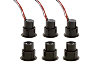 LAGOGIA Magnetic Reed Switch RC-36 NC/NO Recessed Wired Door Window Alarm, Magneti Door Switch, Contact Sensor, for Home Security and Burglar Alarm Systems Brown, Sets of 3