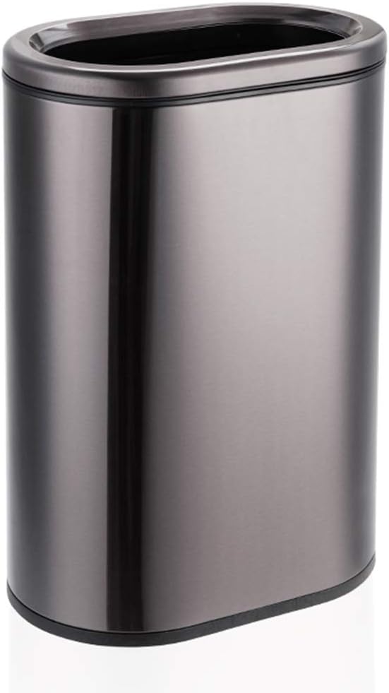 ZZFF Stainless Steel Slim Open Top Trash Trash Bin,large