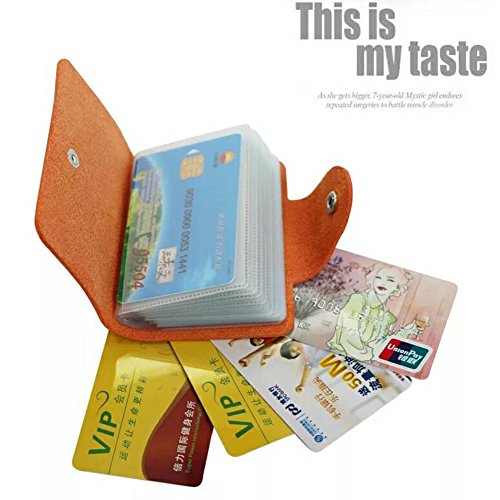 Soft Credit Card Holder Protector,Women's girl Mini Credit Card Case Wallet with ID Window and Card Holder purse,Unisex Small Leather Case Holder with 24 Plastic Card Slots, 2 Pack (Pink Blue)