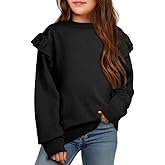 DOKOTOO KIDS Girls Sweaters Cute Crewneck Ruffle Long Sleeve Knit Pullover Sweater Tops 6-15 Years