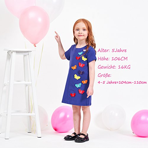 [- VIKITA Kid Girls Cotton Embroidery Rainbow Long Sleeve Flower Dress  -]