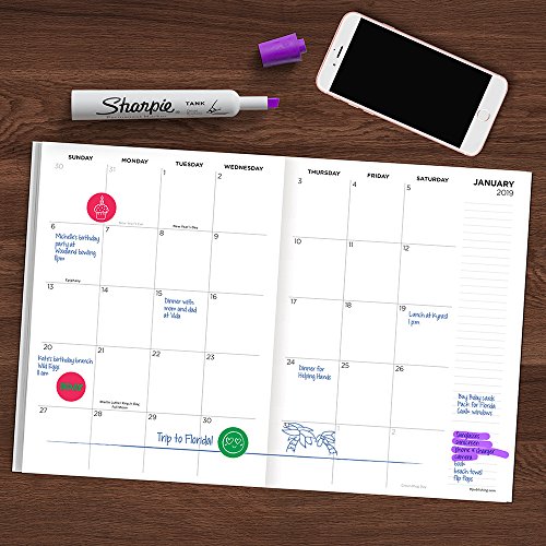 Time Factory Watercolor It's My Year 7.5" x 10.25" January -December 2019 Monthly Planner (19-4234) - Thumbnail 5