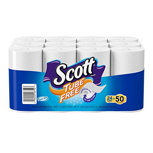 UPC 054000467523, Scott Tube-Free Toilet Paper, Family Roll, 24 Rolls, Bath Tissue