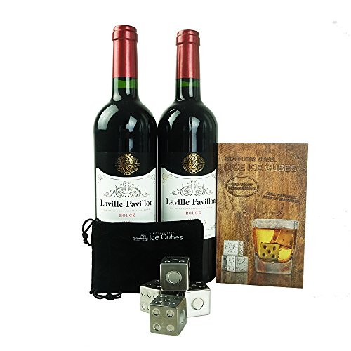 Stainless Steel Whisky Stones Food Grade Reusable Ice Stones Chilling Drinks Stones Whiskey Cooler In Gift Box With Velvet Pouch FDA Approved,Set of 4 (Dice Shape) - Thumbnail 6