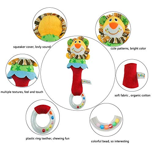image for CHAFIN Baby Soft Rattles Shaker | Infant Developmental Hand Grip Baby 