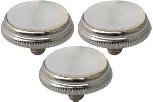 JIAYOUY Liyafy 3Pcs Trumpet Valve Finger Buttons Musical Instruments Accessories Silver with White Shell Inlay