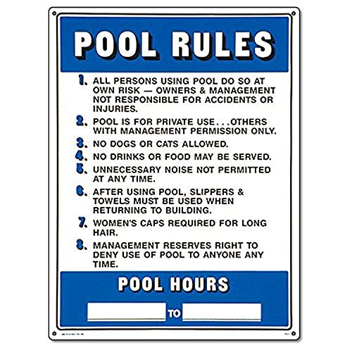 Poolmaster Sign for Residential or Commercial Swimming Pools ...
