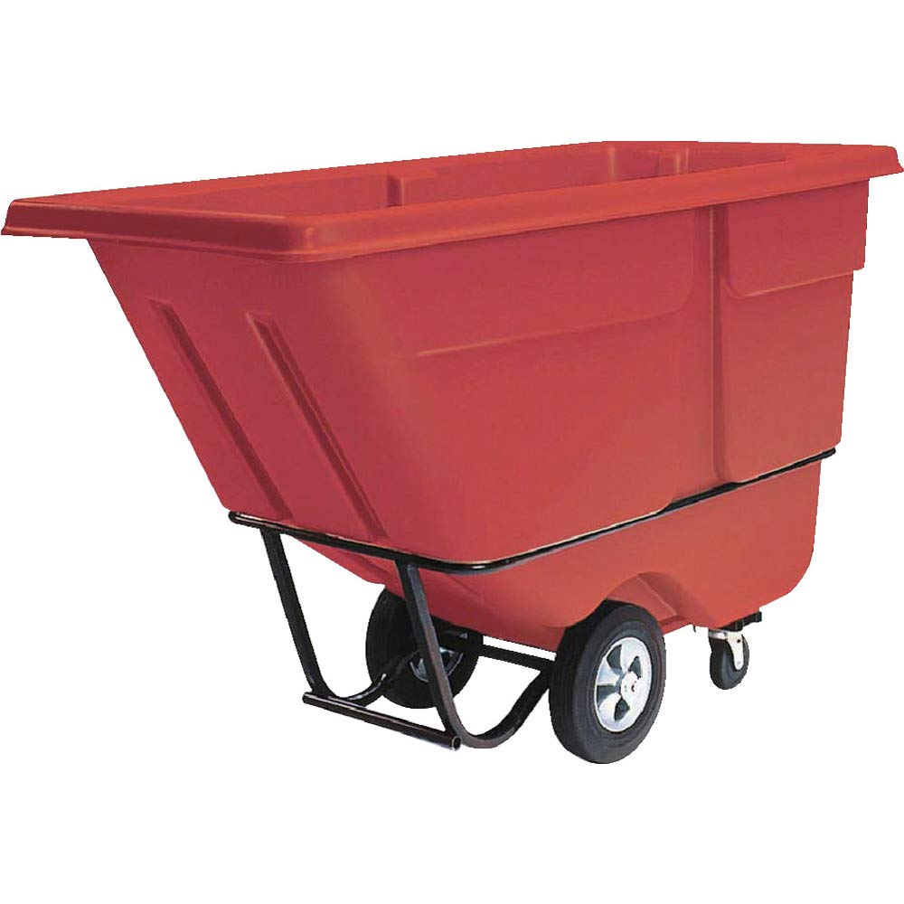Rubbermaid Commercial Tilt Truck, 1/2 Cu. Yd, Red, FG130500RED