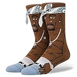 Stance Men's Tupac Socks Brown L