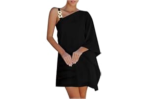 SERYU Flounce Evening Dress Ladie's Comfortable Thin Party Comfy Solid Valentine's Day Evening Dress Midi Dolman Sleeve One