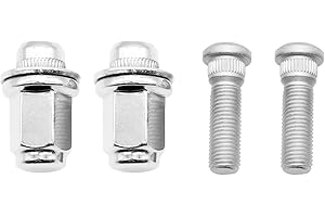 HZEL M12 x 1.5 Chrome Car Wheel Lug Stud Nut Set, 4PCS OEM# 90942-01058 Anti-Rust Steel Vehicle Tire Screw Rod & Lug Nut Kit, Auto Tyre Accessories, Fit for ES250 GX460 GS450h ES300