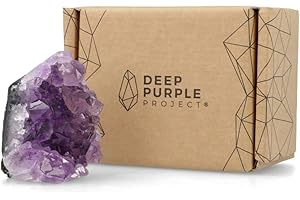 Deep Purple Project Pink and Lavender Amethyst Crystals Geodes from Uruguay (Small Less 0.5 Lb or less 227 gr) Real Natural Clusters