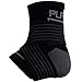Ankle Support Brace – Compression Sleeve with Adjustable Strap, Perfect Fit – Great for Running, Ankle Sprains (S/M, Black - 1 PAIR (two sleeves))