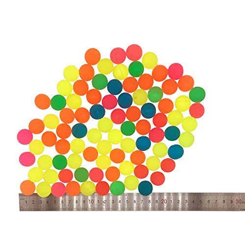 Mydio 100 Pack 0.8 Inch Bouncy Balls,Assorted Color,Solid Color High Bouncing Balls for Kids Playtime and Prizes