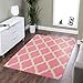 Ottomanson Glamour Collection Contemporary Moroccan Trellis Design Kids Rug (Non-Slip) Kitchen and Bathroom Mat Rug, 5'0