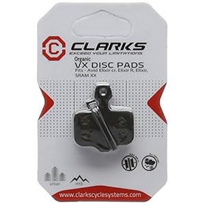 Clarks Organische remblokken voor Avid Elixir remmen, grijs, eenheidsmaat