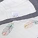 LifeTree Baby Muslin Blanket, Feather Print 2 Layer Toddler Blanket for Baby Girls or Baby Boys, Lightweight Blankets