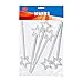 Kidsco Mini Fairy Star Princess Wands Pack of 12 - 5 Inches, Color Silver, Star Shape with Beads – for Kids, Birthday, Halloween, Princess, Costume, Themed Party, Prize