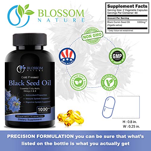 Black Seed Oil Capsules 1000mg Premium Black Cumin Seed Oil Capsules