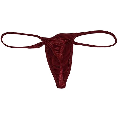 Men's T-Back Pouch Thong Underwear – Solid Color, Polyester/Spandex, Size L