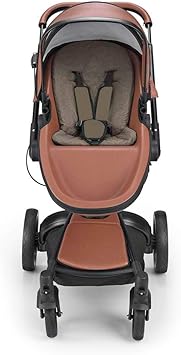 Carrinho de bebe de couro marrom Clearance