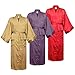 Swhiteme Men's Kimono Robe Satin Bathrobe Loungewear Sleepwear with Pockets