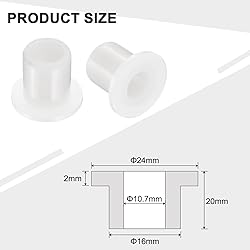 uxcell 12pcs Flanged Sleeve Bearings Plastic