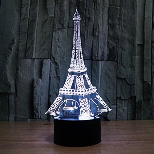 WUHUHAI 3D Lamp Illusion Night Light, Touch Button 3D Optical Illusion Table Desk Lamp with 7 Color Light