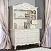 Evolur Aurora Hutch/ Bookcase, Ivory Lace